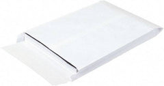 Made in USA - 13" Long x 10" Wide Peel-Off Self-Seal Expandable Envelope - White - All Tool & Supply