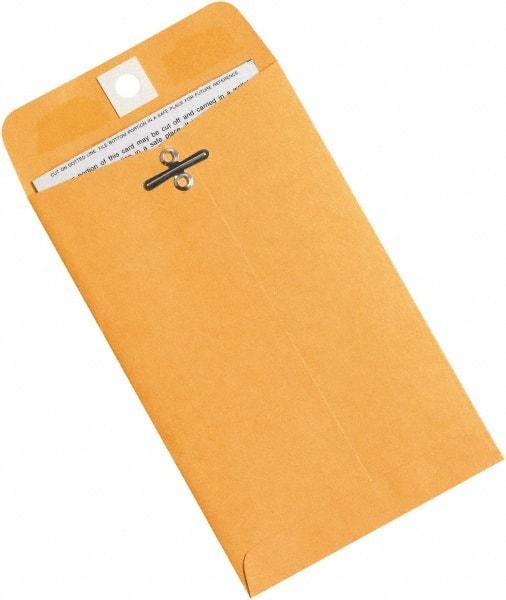 Made in USA - 6-3/8" Long x 4" Wide Clasp Kraft Catalog Envelope - Kraft - All Tool & Supply