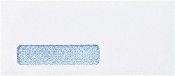 Made in USA - 9-1/2" Long x 4-1/8" Wide Peel-Off Self-Seal Plain White Envelope with Window - White - All Tool & Supply