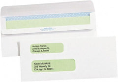 Made in USA - 8-7/8" Long x 3-7/8" Wide Self Seal Plain White Envelope with Window - White - All Tool & Supply