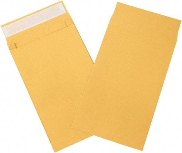 Made in USA - 15" Long x 10" Wide Peel-Off Self-Seal Natural Kraft Envelope - Kraft - All Tool & Supply