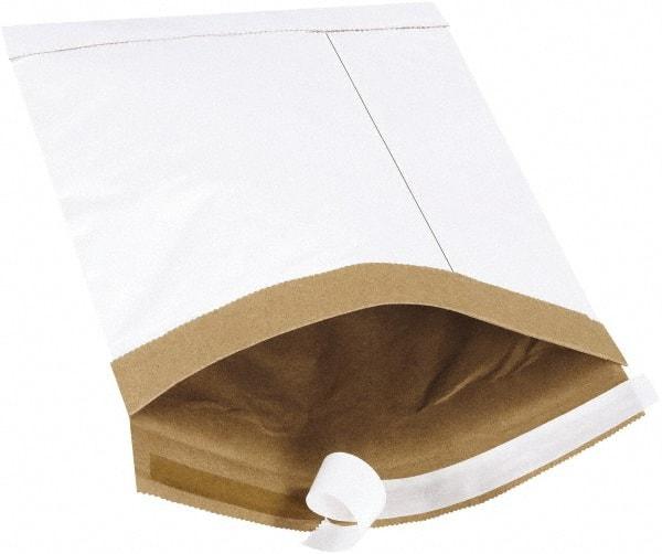 Made in USA - 12" Long x 7-1/4" Wide Peel-Off Self-Seal Padded Mailer - White - All Tool & Supply