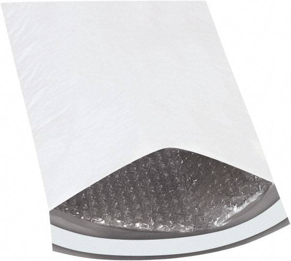 Made in USA - 12" Long x 8-1/2" Wide Peel-Off Self-Seal Padded Mailer - White - All Tool & Supply