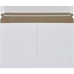 Made in USA - 6" Long x 9" Wide Peel-Off Self-Seal Flat Mailer - White - All Tool & Supply