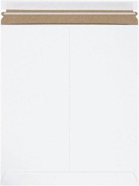 Made in USA - 15" Long x 12-3/4" Wide Peel-Off Self-Seal Flat Mailer - White - All Tool & Supply