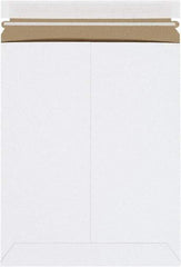 Made in USA - 12-1/4" Long x 9-3/4" Wide Peel-Off Self-Seal Flat Mailer - White - All Tool & Supply