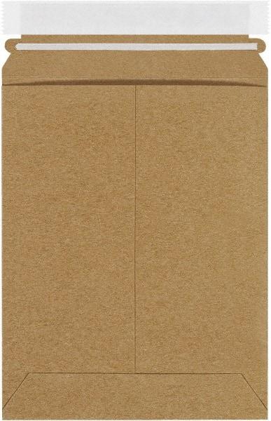 Made in USA - 9" Long x 7" Wide Peel-Off Self-Seal Flat Mailer - Kraft - All Tool & Supply