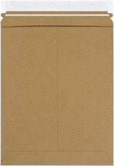 Made in USA - 12-1/4" Long x 9-3/4" Wide Peel-Off Self-Seal Flat Mailer - Kraft - All Tool & Supply