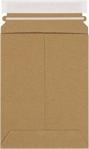 Made in USA - 9" Long x 6" Wide Peel-Off Self-Seal Flat Mailer - Kraft - All Tool & Supply