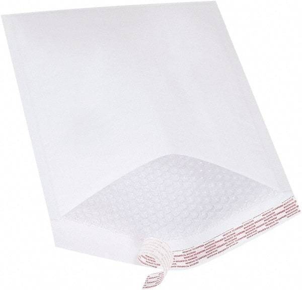 Made in USA - 16" Long x 10-1/2" Wide Peel-Off Self-Seal Bubble Mailer - White - All Tool & Supply