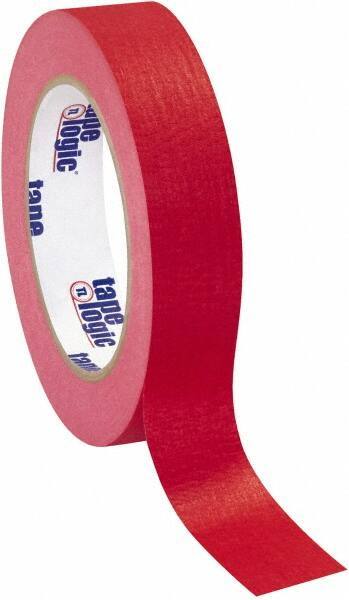 Tape Logic - 1" Wide x 60 Yd Long Red Crepe Paper Masking Tape - 4.9 mil Thick - All Tool & Supply