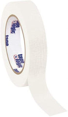 Tape Logic - 1" Wide x 60 Yd Long White Crepe Paper Masking Tape - 4.9 mil Thick - All Tool & Supply