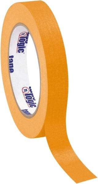 Tape Logic - 3/4" Wide x 60 Yd Long Orange Crepe Paper Masking Tape - 4.9 mil Thick - All Tool & Supply