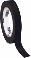 Tape Logic - 3/4" Wide x 60 Yd Long Black Crepe Paper Masking Tape - 4.9 mil Thick - All Tool & Supply