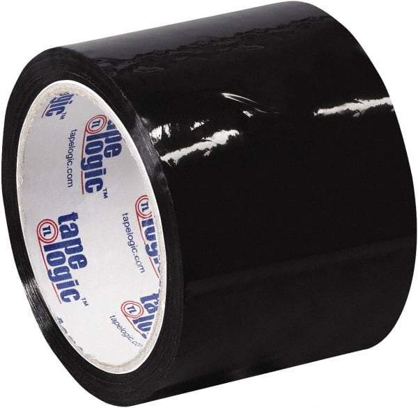 Tape Logic - 2" x 55 Yd Black Acrylic Adhesive Packaging Tape - Polypropylene Film Backing, 2.2 mil Thick, 21.4 Lb Tensile Strength - All Tool & Supply