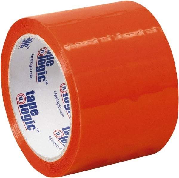 Tape Logic - 3" x 55 Yd Orange Acrylic Adhesive Packaging Tape - Polypropylene Film Backing, 2.2 mil Thick, 21.4 Lb Tensile Strength - All Tool & Supply