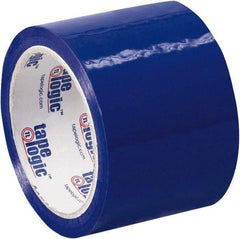 Tape Logic - 3" x 55 Yd Blue Acrylic Adhesive Packaging Tape - Polypropylene Film Backing, 2.2 mil Thick, 21.4 Lb Tensile Strength - All Tool & Supply