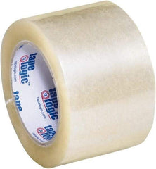 Tape Logic - 3" x 55 Yd Clear Hot Melt Adhesive Packaging Tape - Polypropylene Film Backing, 2.5 mil Thick, 36 Lb Tensile Strength - All Tool & Supply