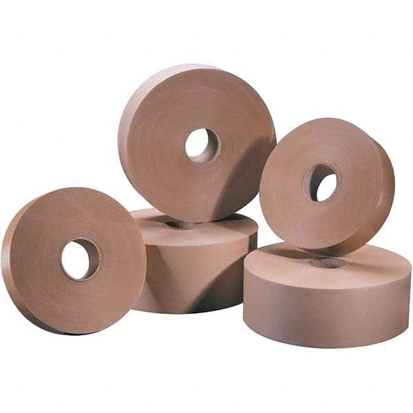 Tape Logic - 3" x 200 Yd Kraft Water Activated Adhesive Packaging Tape - Paper Backing, 5 mil Thick - All Tool & Supply