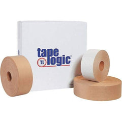 Tape Logic - 3" x 200 Yd Kraft Water Activated Adhesive Packaging Tape - Paper Backing, 5 mil Thick - All Tool & Supply