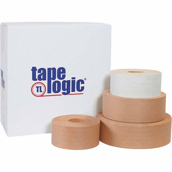 Tape Logic - 72mm x 375' Kraft Water Activated Adhesive Packaging Tape - Paper Backing, 5 mil Thick - All Tool & Supply