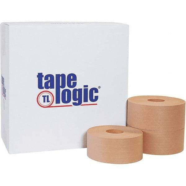 Tape Logic - 70mm x 375' Kraft Water Activated Adhesive Packaging Tape - Paper Backing, 5 mil Thick - All Tool & Supply