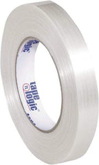 Tape Logic - 3/4" x 60 Yd Clear Hot Melt Adhesive Strapping Tape - Polypropylene Film Backing, 5.9 mil Thick, 320 Lb Tensile Strength - All Tool & Supply