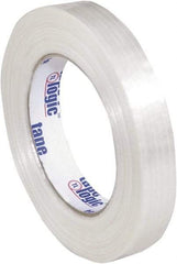 Tape Logic - 3/4" x 60 Yd Clear Hot Melt Adhesive Strapping Tape - Polypropylene Film Backing, 5.1 mil Thick, 275 Lb Tensile Strength - All Tool & Supply