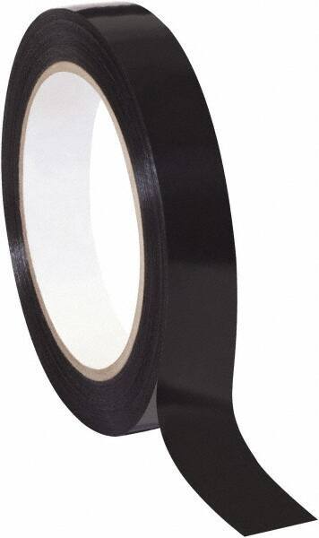 Tape Logic - 3/4" x 60 Yd Black Rubber Adhesive Strapping Tape - Polypropylene Film Backing, 2.7 mil Thick, 90 Lb Tensile Strength - All Tool & Supply