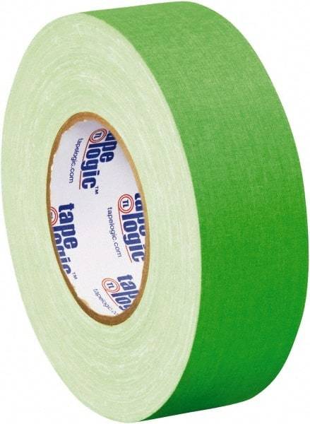 Tape Logic - 2" x 50 Yds Fluorescent Green Gaffers Tape - 11 mil, Rubber Adhesive - All Tool & Supply