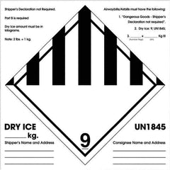 Tape Logic - 6" Long, Black/White Paper D.O.T. Labels - For Multi-Use - All Tool & Supply