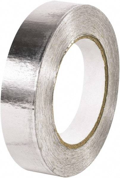 Made in USA - 1" x 60 Yds Silver Foil Tape - 5 mil, Acrylic Adhesive, Aluminum Foil Backing - All Tool & Supply