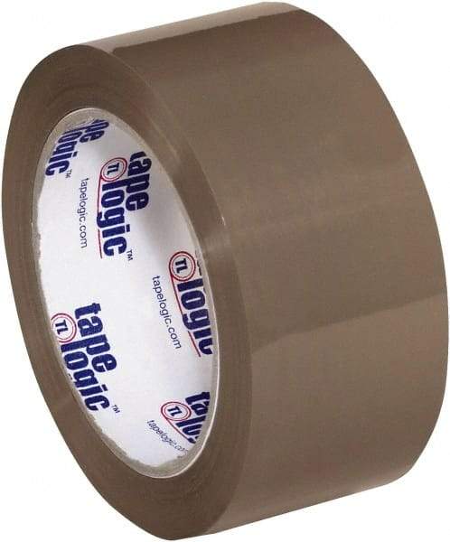 Tape Logic - 2" x 110 Yd Tan Hot Melt Adhesive Packaging Tape - Polypropylene Film Backing, 2.5 mil Thick, 36 Lb Tensile Strength - All Tool & Supply