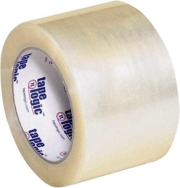 Tape Logic - 3" x 110 Yd Clear Hot Melt Adhesive Packaging Tape - Polypropylene Film Backing, 1.9 mil Thick, 22 Lb Tensile Strength - All Tool & Supply