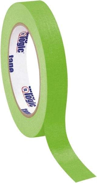 Tape Logic - 3/4" Wide x 60 Yd Long Green Crepe Paper Masking Tape - 4.9 mil Thick - All Tool & Supply