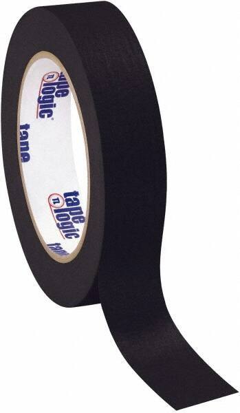 Tape Logic - 1" Wide x 60 Yd Long Black Crepe Paper Masking Tape - 4.9 mil Thick - All Tool & Supply