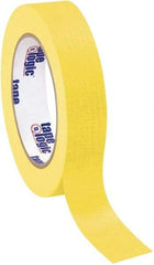 Tape Logic - 1" Wide x 60 Yd Long Yellow Crepe Paper Masking Tape - 4.9 mil Thick - All Tool & Supply