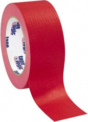 Tape Logic - 2" Wide x 60 Yd Long Red Crepe Paper Masking Tape - 4.9 mil Thick - All Tool & Supply