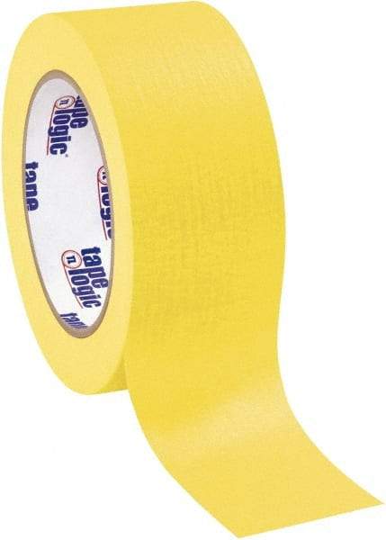 Tape Logic - 2" Wide x 60 Yd Long Yellow Crepe Paper Masking Tape - 4.9 mil Thick - All Tool & Supply