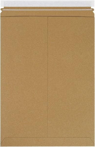 Made in USA - 19" Long x 14-1/4" Wide Peel-Off Self-Seal Flat Mailer - Kraft - All Tool & Supply