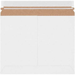 Made in USA - 9" Long x 11-1/2" Wide Peel-Off Self-Seal Flat Mailer - White - All Tool & Supply