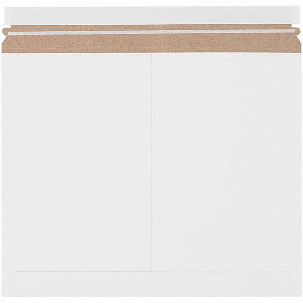 Made in USA - 11-7/8" Long x 14-7/8" Wide Peel-Off Self-Seal Flat Mailer - White - All Tool & Supply