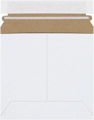 Made in USA - 6" Long x 6-3/8" Wide Peel-Off Self-Seal Flat Mailer - White - All Tool & Supply