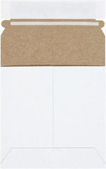 Made in USA - 5-1/8" Long x 5-1/8" Wide Peel-Off Self-Seal Flat Mailer - White - All Tool & Supply