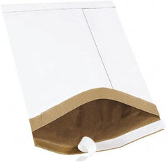 Made in USA - 14-1/2" Long x 8-1/2" Wide Peel-Off Self-Seal Padded Mailer - White - All Tool & Supply