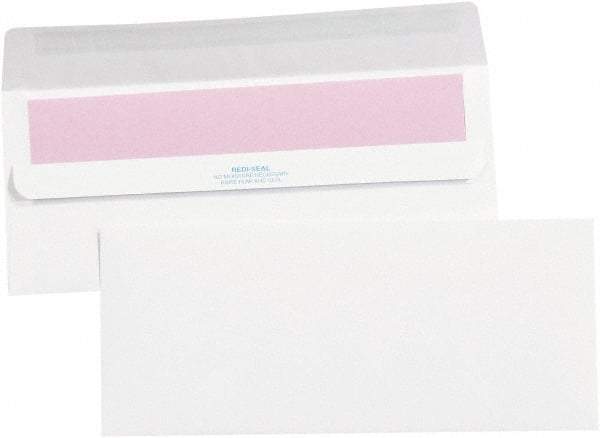 Made in USA - 9-1/2" Long x 4-1/8" Wide Self Seal Plain White Envelope - White - All Tool & Supply