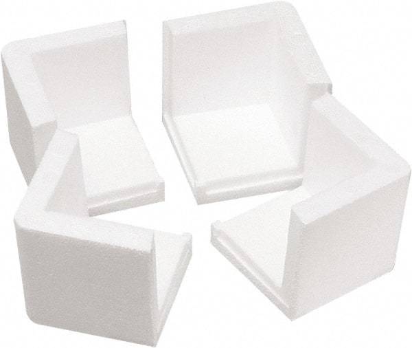 Made in USA - 3" Long x 3" Wide x 3" High x 3/4" Thick Corner - White, Roll - All Tool & Supply