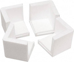 Made in USA - 3" Long x 3" Wide x 3" High x 3/4" Thick Corner - White, Roll - All Tool & Supply