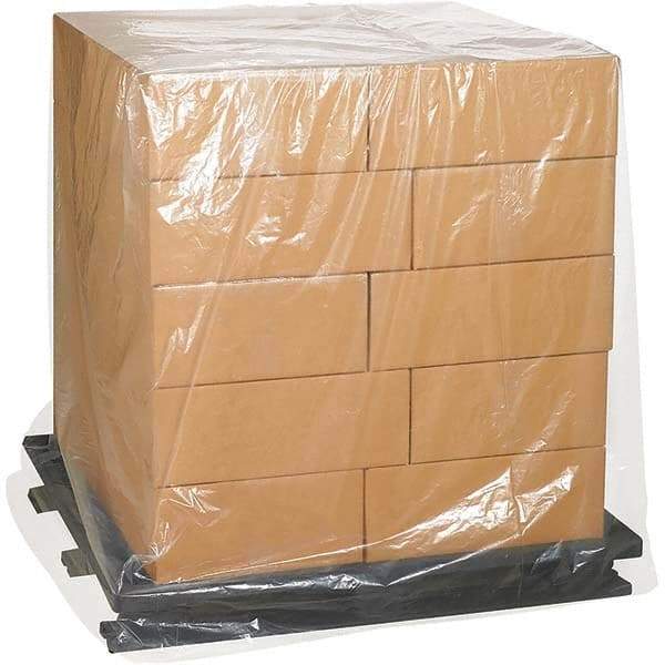 Made in USA - 46" Long x 48" Wide x 72" High Pallet Cover - Clear, Case, 100 Piece - All Tool & Supply