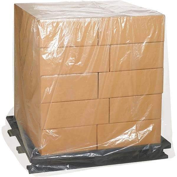 Made in USA - 32" Long x 42" Wide x 72" High Pallet Cover - Clear, Case, 50 Piece - All Tool & Supply